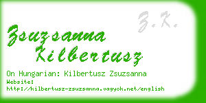 zsuzsanna kilbertusz business card